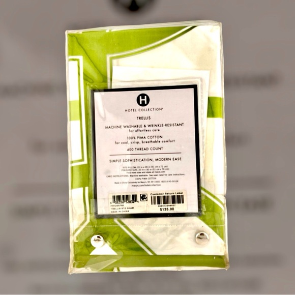 NWT Hotel Collection 2 Standard Pillow Shams